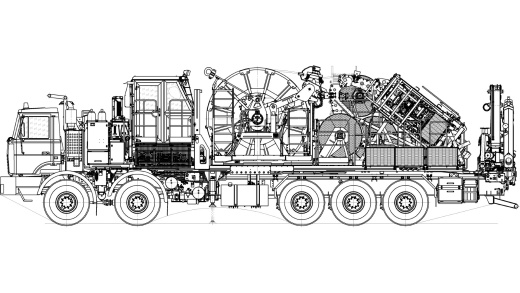 Установка колтюбинговая подземного и капитального ремонта скважин УКРС-30
