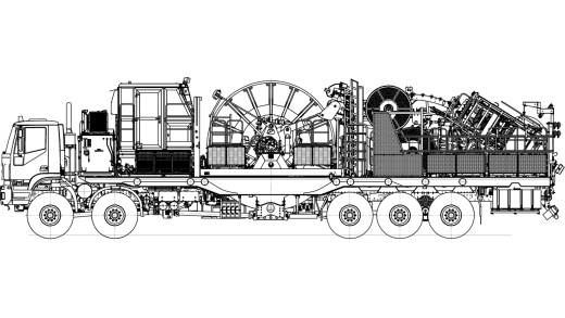 Установка колтюбинговая подземного и капитального ремонта скважин УКРС-40С
